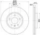 HELLA PRO HIGH CARBON CHEVROLET диск гальмівний передн.Cruze 1.6 09-,Opel Astra j (16") D=300 Hella pagid 8DD 355 129-171 (фото 1)
