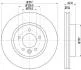 HELLA PRO LAND ROVER Гальмівний диск передн. DISCOVERY III, DISCOVERY IV, RANGE ROVER SPORT I Hella pagid 8DD 355 118-641 (фото 1)