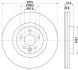 HELLA PRO LAND ROVER диск гальм. передній Range Rover Evoque 11-, Discovery Sport 14- Hella pagid 8DD 355 123-111 (фото 1)