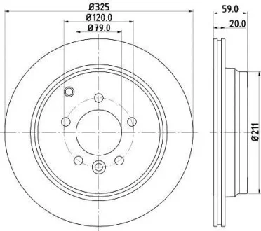 HELLA PRO LAND ROVER Гальмівний диск DISCOVERY III, DISCOVERY IV, RANGE ROVER SPORT I Hella pagid 8DD 355 118-771