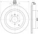 HELLA PRO LAND ROVER Гальмівний диск задн. DISCOVERY IV, RANGE ROVER SPORT I Hella pagid 8DD 355 118-781 (фото 1)