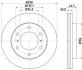 HELLA PRO MITSUBISHI Диск гальмівний передн. Pajero 3.2DI-D 07-,3.8 V6 07- Hella pagid 8DD 355 119-071 (фото 1)