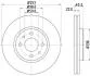HELLA PRO FIAT гальмівний диск передн. Doblo 1.6, Stilo CITROEN Nemo Hella pagid 8DD 355 103-971 (фото 1)