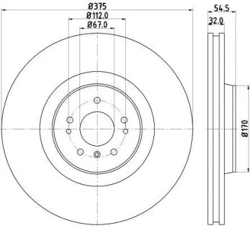 HELLA PRO HIGH CARBON DB диск гальмівний передн. GL X164 06- Hella pagid 8DD 355 128-941