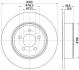 HELLA PRO LANCIA Диск гальмівний задн. THEMA 3.0 D 11- Hella pagid 8DD 355 117-411 (фото 1)