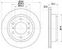 HELLA PRO MITSUBISHI Гальмівний диск задн. Pajero 00- Hella pagid 8DD 355 118-651 (фото 1)