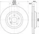 HELLA PRO DB Гальмівний диск задн. W221, C216 Hella pagid 8DD 355 116-281 (фото 1)