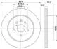 HELLA LEXUS гальмівний диск задн. GS 05- Hella pagid 8DD 355 112-881 (фото 1)