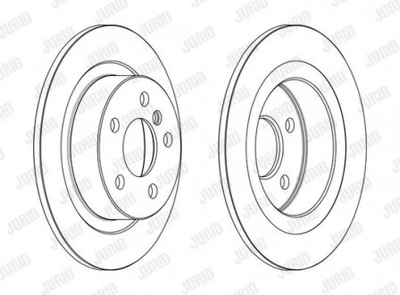Гальмівний диск зад. BMW 1 (F40/F45)/2 (F46)/i3 (I01)/X1 (F48) 14- (280*50,5) компл. 2шт Jurid 563190JC