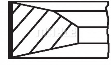 Кільця поршневі,комплект MAHLE MAHLE / KNECHT 03866N0