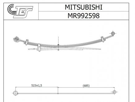 Ресора TES MR9925980019 Z/T