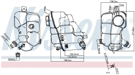 Розширювальний бак LAND ROVER RANGE ROVER EVOQUE (2012) 2.0 SI NISSENS 996230