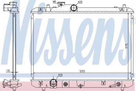 Радіатор SZ SWIFT(05-)1.3 i 16V(+)[OE 17700-63J10] NISSENS 641755