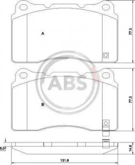 Гальмівні колодки пер. Civic/Lancer/Impreza 2.0-2.5 01- A.B.S. A.B.S. 37447