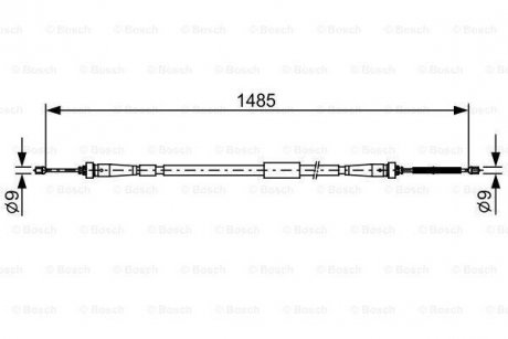 RENAULT Трос гальм. (лів.) CLIO IV 12- BOSCH 1987482637