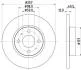 HELLA PRO FIAT Гальмівний диск передн. 500 09 10-, LANCIA, ALFA ROMEO Hella pagid 8DD 355 117-931 (фото 1)