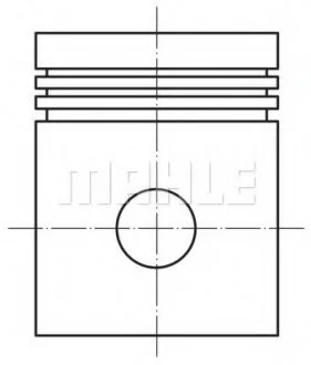 Поршень в комплекті на 1 циліндр, 2-й ремонт (+0,50) MAHLE MAHLE / KNECHT 0156102