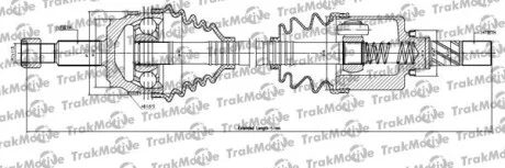 TRAKMOTIVE RENAULT Полуось лів. с ABS L=702mm L2=752mm 28/39 зуб. Master II,Opel Movano,Nissan Interstar 06-10 2.5dCi Trakmotive 30-1139