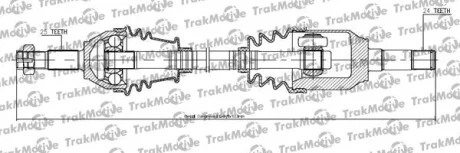 TRAKMOTIVE FIAT піввісь лів. L=623mm 25/24 зуб. PUNTO 1.3 D Multijet 12-, GRANDE PUNTO 1.3 D 08- Trakmotive 30-1127