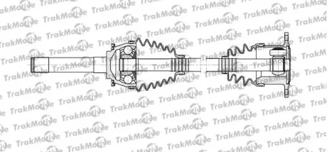 TRAKMOTIVE MITSUBISHI Полуось прав. L=536,5mm 28 зуб. Pajero Sport 98-,L200 96-,Pajero II 90-00 Trakmotive 30-1107