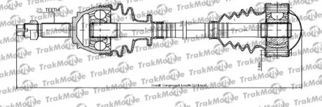 TRAKMOTIVE LANCIA піввісь права L=523mm 25 зуб. MUSA 1.3 D Multijet 04-12 Trakmotive 30-1132
