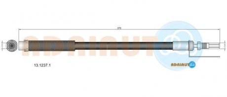 FORD шланг гальмівний передній Transit 06- ADRIAUTO 13.1237.1