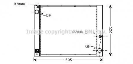Радіатор, Система охолодження двигуна CLEVER FIT AVA COOLING AU2183