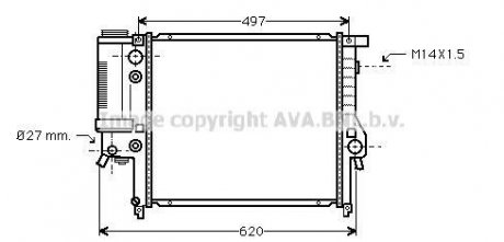 AVA BMW Радіатор охолодження 3 E30 1.6/1.8 AVA COOLING BW2137 (фото 1)