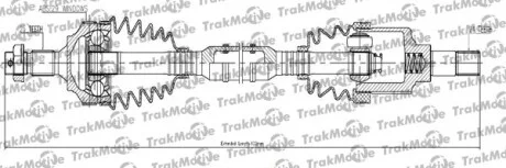 TRAKMOTIVE CITROEN Полуось лів. с ABS L=622mm 25/24 зуб. BERLINGO / BERLINGO FIRST 2.0 HDI 90 99-11, XSARA 1.9 TD 98-00, PEUGEOT PARTNER 2.0 HDI 00-08 Trakmotive 30-1226