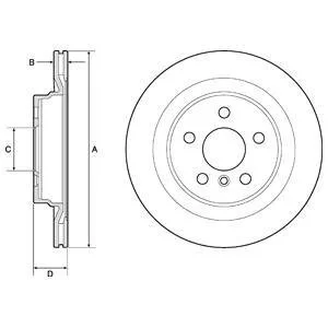 BMW Диск гальмівний задній 1/F40, X1/F48 Delphi BG4778C