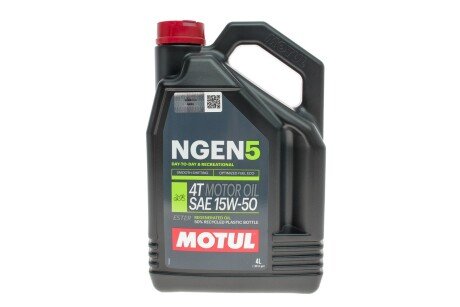 Олива для 4-х тактних двигунів синтетична естерова NGEN 5 15W50 4T 4L MOTUL 839341