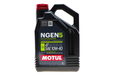 Олива для 4-х тактних двигунів синтетична естерова NGEN 5 10W40 4T 4L MOTUL 839141