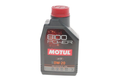 Олія моторна 100% синтетична естерова д/авто 8100 Power 0W20 1L MOTUL 824401