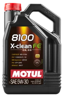 Олива моторна 100% синтетична д/авто 8100 X-Clean FE 5W30 5L MOTUL 814151