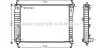 Радиатор охлаждения двигателя Chevrolet Captiva Opel Antara (07-) 2,4i 3,2i MT (AVA COOLING OLA2435 (фото 1)
