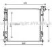 Радиатор охлаждения двигателя Kia Sportage (10-15) 2,0d 6AT AVA AVA COOLING KAA2214 (фото 1)