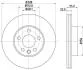 HELLA PRO Диск гальмівний перед. (вентил.) VW Sharan 95- FORD Galaxy SEAT (288*25) Hella pagid 8DD 355 104-481 (фото 1)