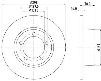 Диск гальмівний; передн. Hella pagid 8DD 355 101-591