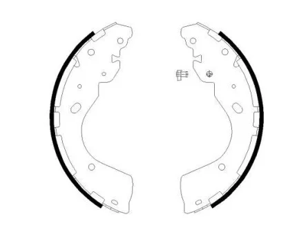 HELLA NISSAN гальмівні колодки барабанні Navara 05-, FORD RANGER Hella pagid 8DB 355 022-241
