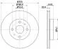 HELLA PRO TOYOTA гальмівний диск передн.Yaris 00-05 Hella pagid 8DD 355 108-881 (фото 1)