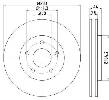 HELLA PRO NISSAN диск гальм. передн. LEAF 10- Hella pagid 8DD 355 125-071