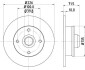 HELLA VW Диск гальмівний задній SEAT Hella pagid 8DD 355 101-661 (фото 1)