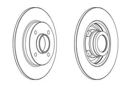 CITROEN диск гальмівний задн Citroen C3,C4 Peugeot 207,307 (249*9) Jurid 562938JC-1
