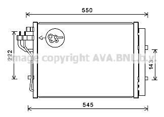 AVA HYUNDAI Радіатор кондиціонера (конденсатор) з осушувачем i10 II 1.0 13- AVA COOLING HY5445D