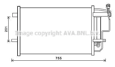 AVA MAZDA Радіатор кондиціонера (конденсатор) Mazda 3 1.6/2.2 08- AVA COOLING MZ5242D