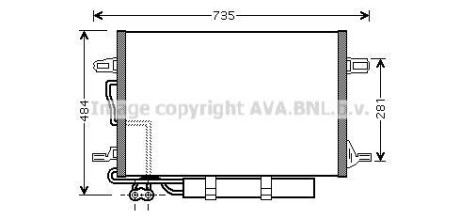 AVA DB Радіатор кондиціонера (конденсатор) з осушувачем W211 02- AVA COOLING MSA5307D (фото 1)