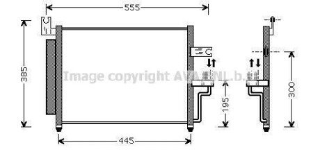 AVA HYUNDAI Радіатор кондиціонера (конденсатор) Accent II 00- AVA COOLING HY5081D (фото 1)