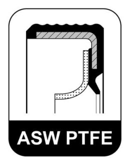 Сальник колінчатого вала RWDR 48 x 76,2 x 10,3 ASW S PTFE / ACM ELRING 942.990