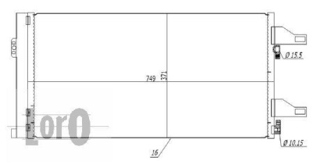 Радіатор кондиціонера Citroen Jumper/Peugeot Boxer/Fiat Ducato 2.0-3.D 06- LORO DEPO 009-016-0004