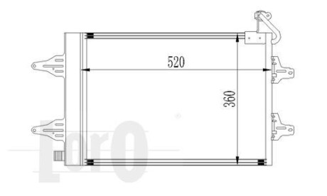 Радіатор кондиціонера Skoda Fabia/Roomster/VW Polo 1.0-2.0/1.4-1.9D 99- LORO DEPO 053-016-0015